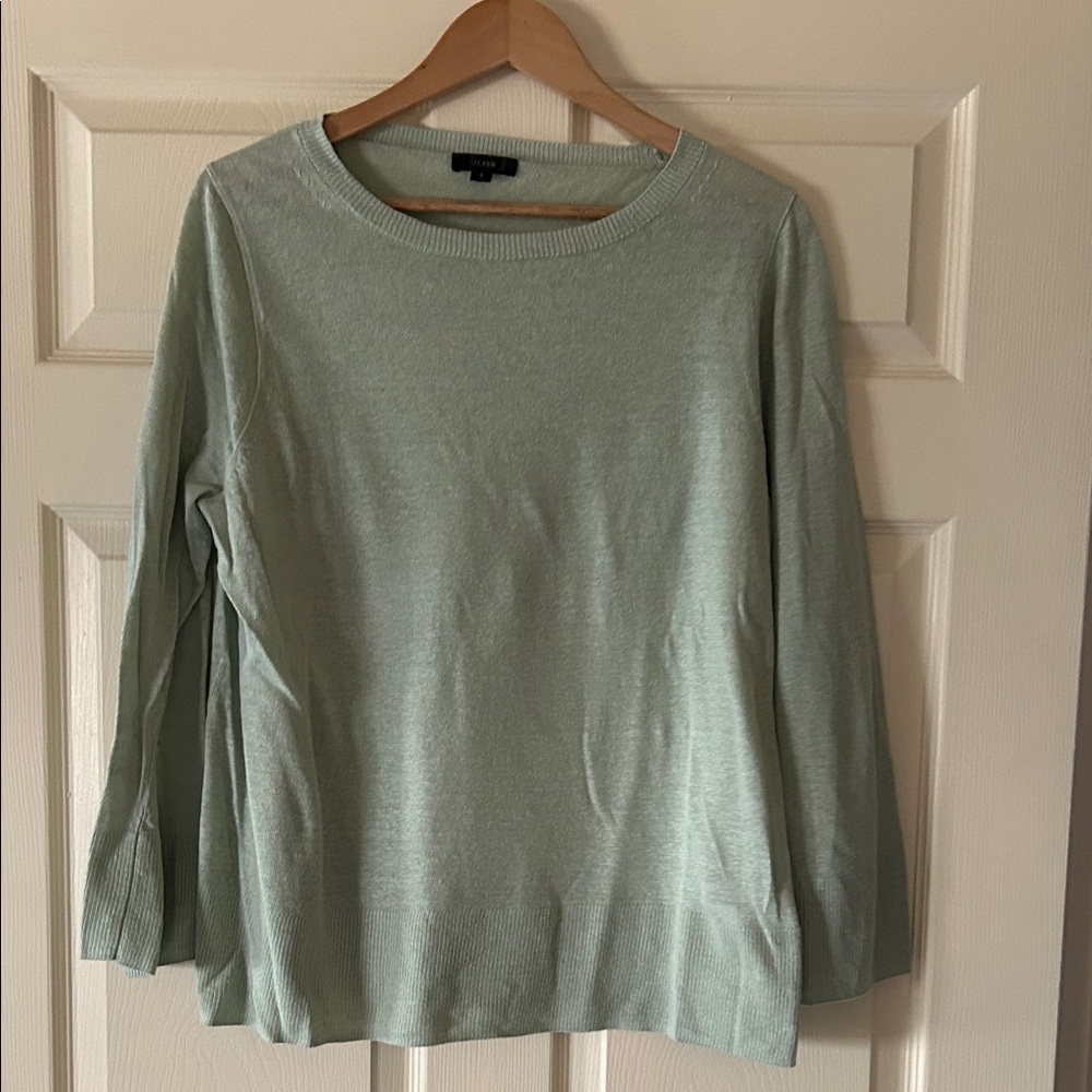 Jcrew linen sweater mint